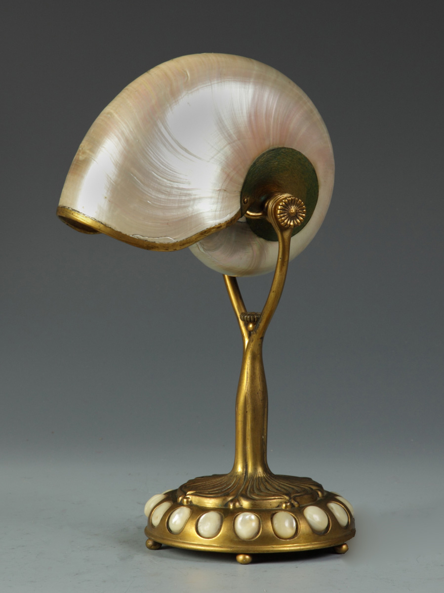 Fine Tiffany Studios Nautilus Lamp 13893b