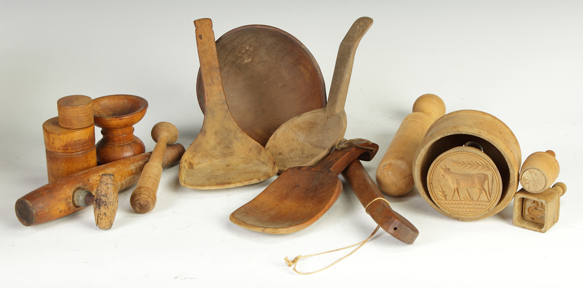 Group of Early Wooden Kitchen Ware ladles