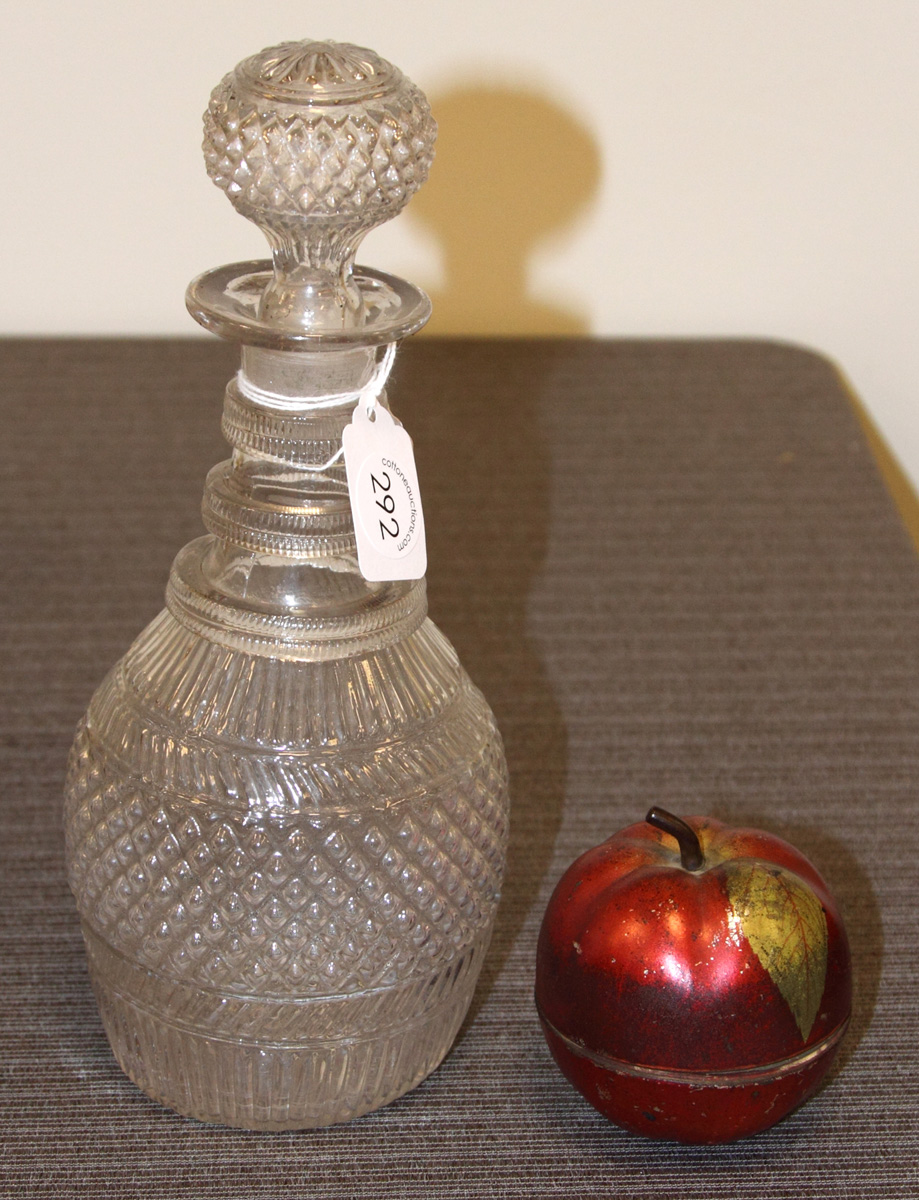 Early Decanter Tin Apple Condition  138a02
