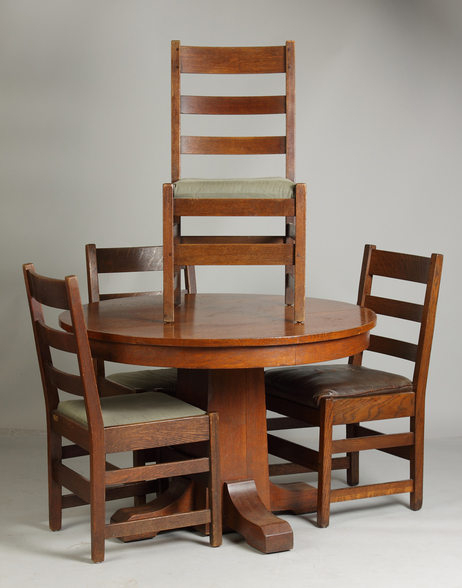 L. & J.G. Stickley Oak Table#546.Condition: