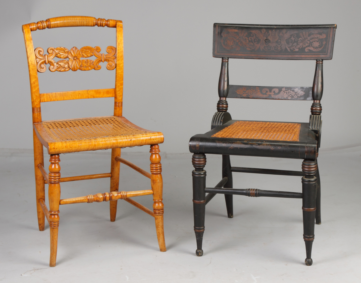 19th Cent. Boston Stenciled Side ChairCondition: