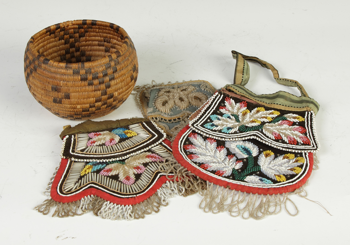 Navajo Basket together w/3 Iroquois