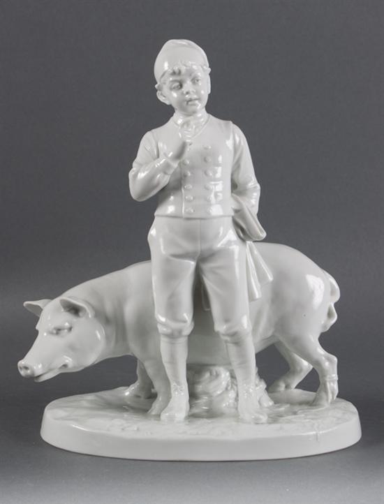 Fraureuth white porcelain figural