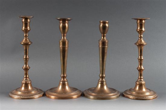 Pair of George III brass candlesticks 138ab8