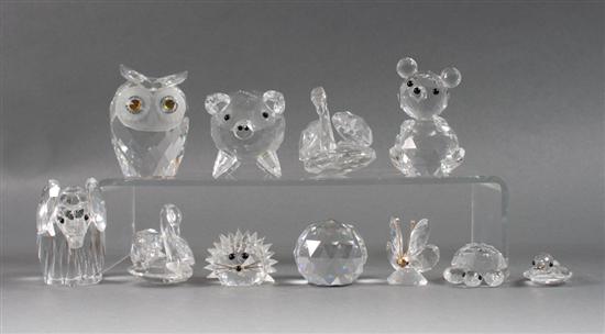 11 Swarovski crystal animals figures