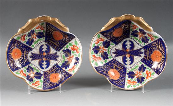 Pair of Staffordshire painted porcelain