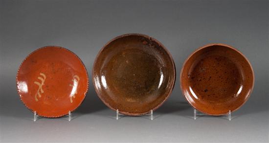 Three Pennsylvania redware pottery 138b15