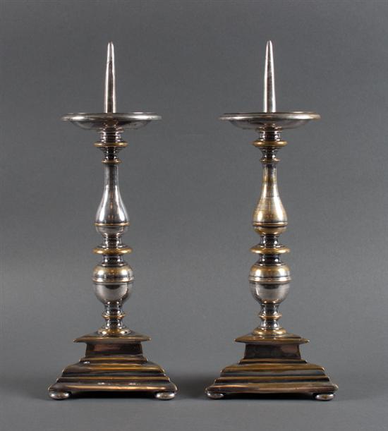 Pair of Continental silver-plated