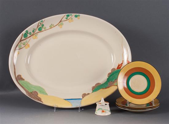 Clarice Cliff painted china in