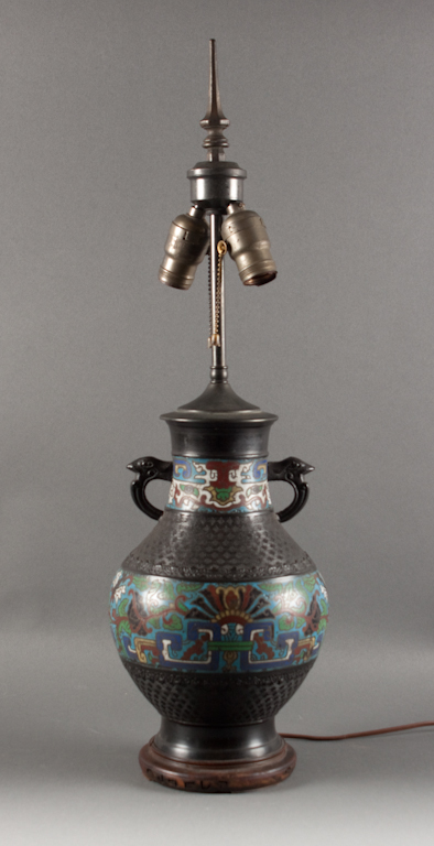 Chinese cloisonne banded bronze