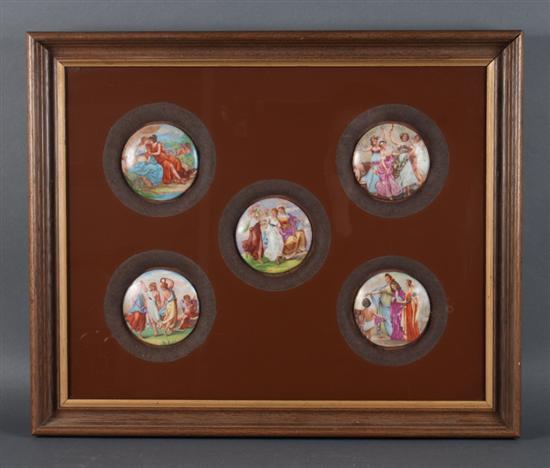 Set of five German miniature painted 138bb5