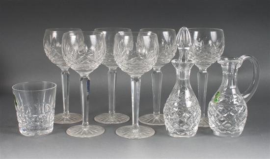 Six Waterford crystal wine stems 138bbc