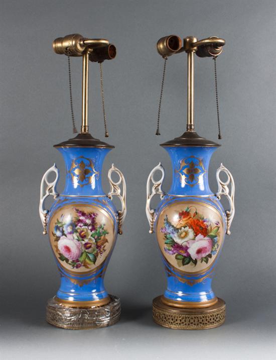 Pair of Porcelain de Paris floral 138be9