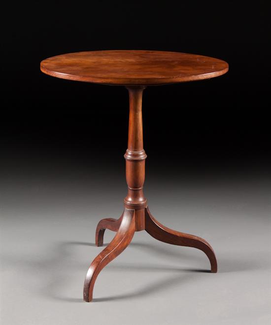 Federal mahogany tilt-top candlestand