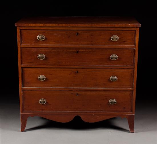 Federal stringer inlaid mahogany chest