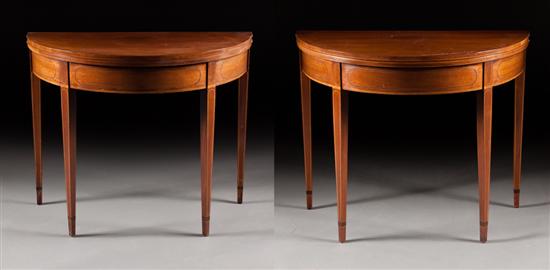 Pair of Federal style inlaid mahogany 138c5d