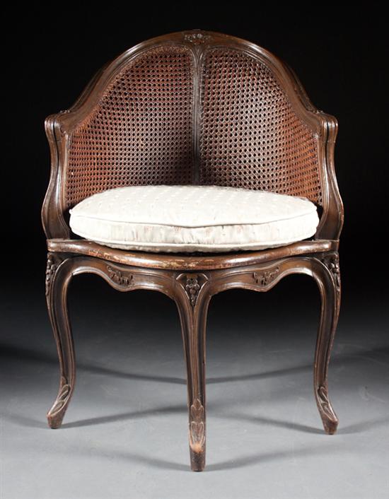 Louis XV style carved panel chaise