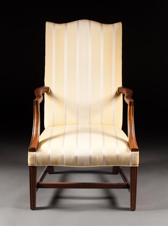 Federal style carved mahogany upholstered 138c7a
