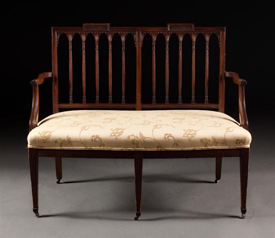 Federal style mahogany double chair-back