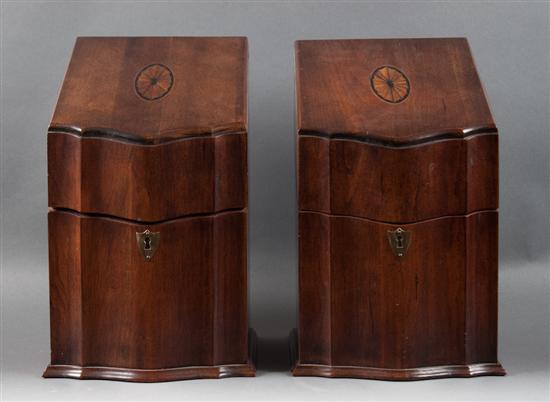 Pair of Federal style inlaid cherrywood 138ca2