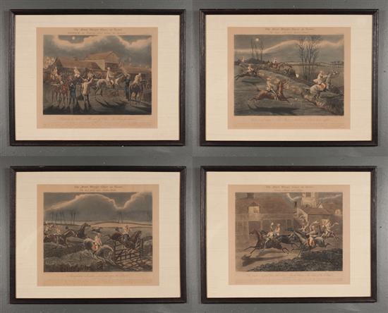 Set of four 19th century English sporting