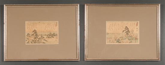 Two Japanese color woodcuts Hiroshige 138d38