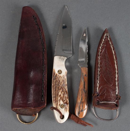 Two hunting knives made by Mark