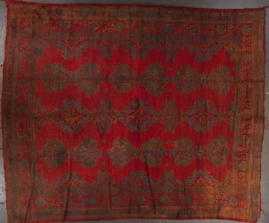 Antique Oushak carpet Turkey circa