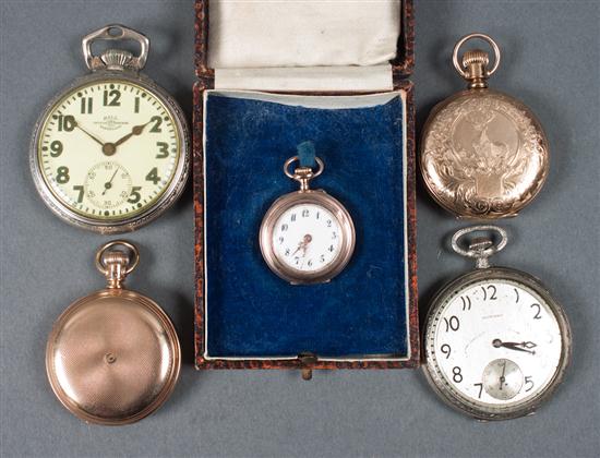 Group of pocket watches including: