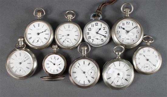 Group of pocket watches including: 1)