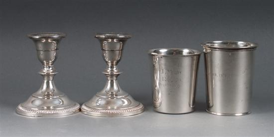 Two American sterling silver tumblers