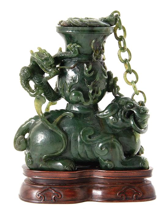 Chinese spinach green jade figural 138e8c