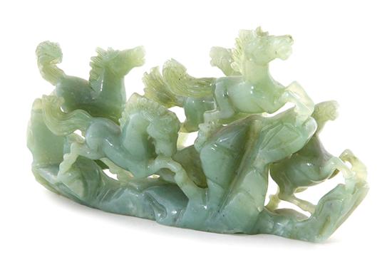 Oriental carved jade figures of 138e9d