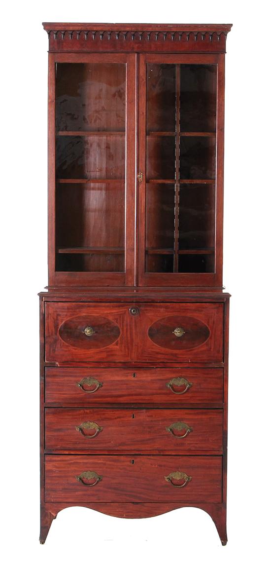 Hepplewhite inlaid mahogany secretary 138eb2