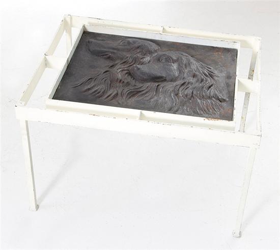 Painted cast-iron table rectangular