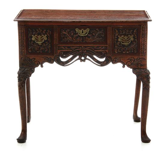 George III carved oak lowboy 19th 138eb1