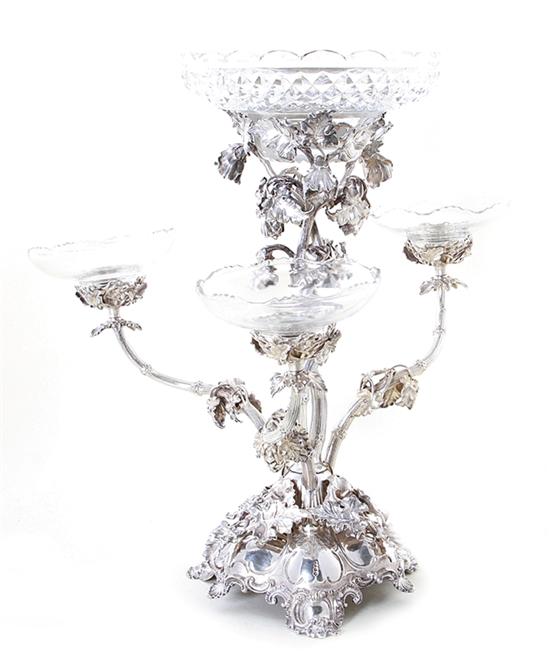 English silverplate and crystal 138ede