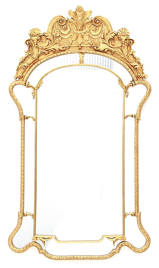 Carved giltwood pier mirror rocaille