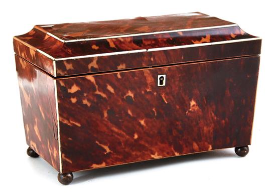 Regency tortoiseshell tea caddy 138f04