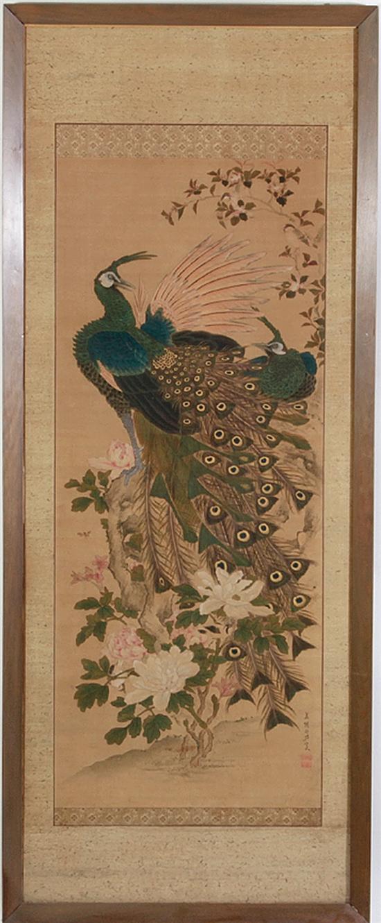 Oriental painted panel 19th century 138f15