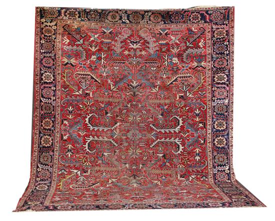 Antique Persian Heriz carpet circa