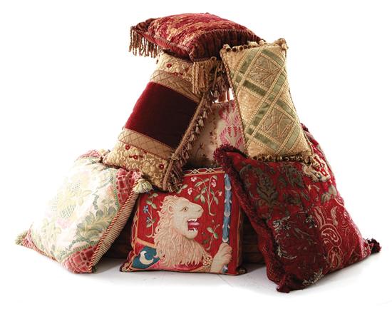 Collection of decorative pillows