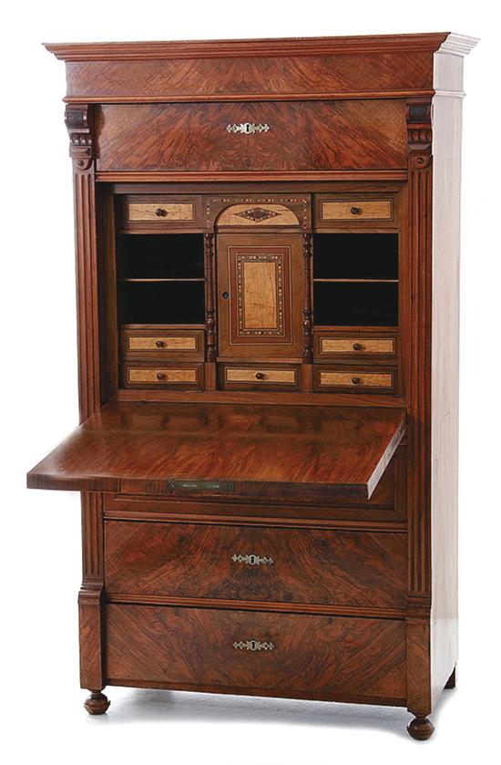 Walnut secretaire abattant third 138f4c