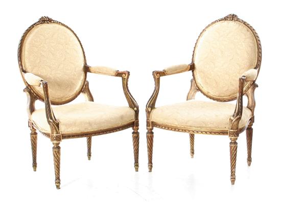 Pair Louis XVI style carved giltwood 138f47
