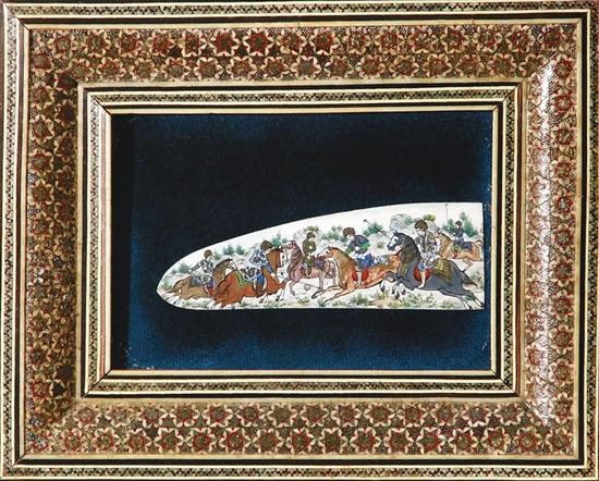 Anglo-Indian painted ivory panel