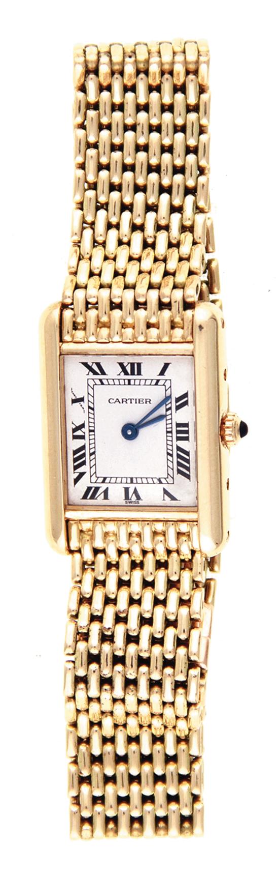 Cartier gold Tank ladys wristwatch