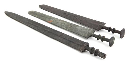 Chinese bronze ceremonial swords probably