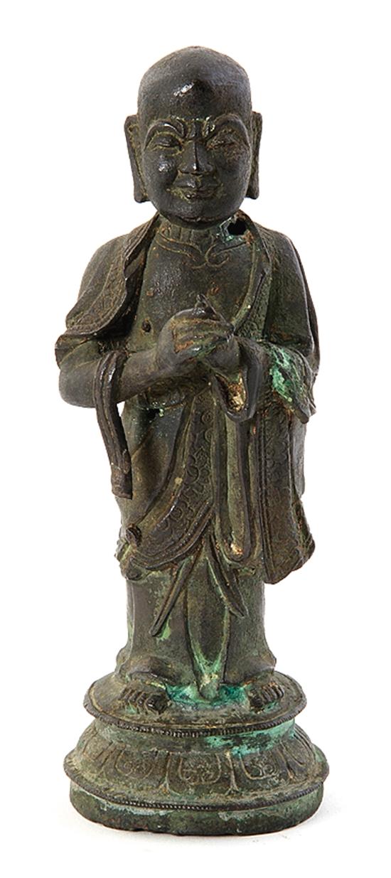 Chinese bronze figure of lohan