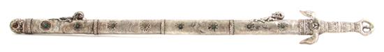 Tibetan ceremonial silver sword