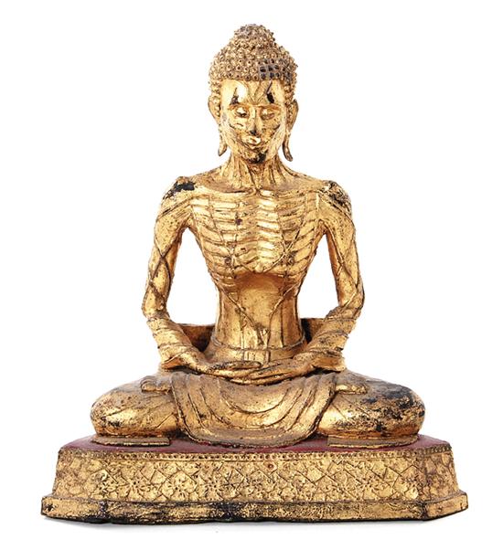 Unusual Thai gilt bronze emaciated 139017